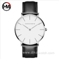 HM Japan Movement Men's Waterproof Business Casual Black Belt Watch wish quartz watch factory wholesale
